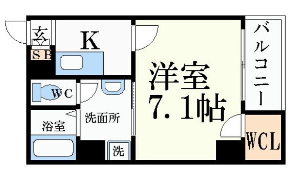 南森町駅 徒歩10分 7階の物件間取画像